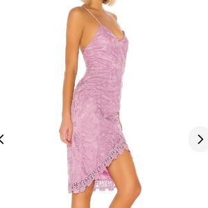 Lovers + Friends Skylight Dress backless floral asymmetrical Lilac Purple SizeXS